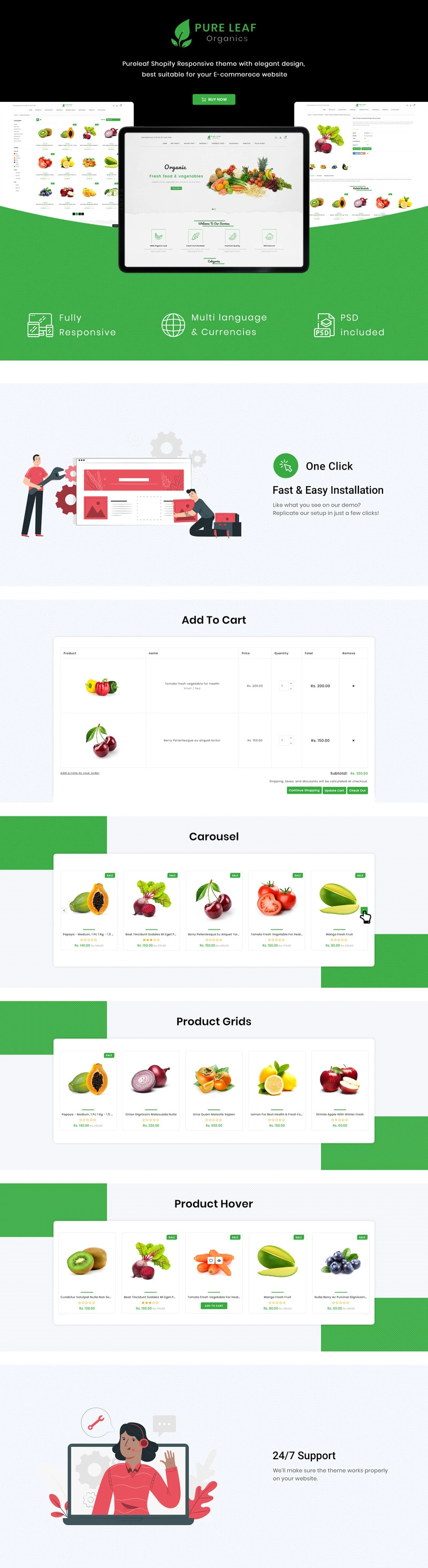 Pureleaf Modern Website Template Bundle – Professional Responsive Design for Creative Brands – Instant Digital Download