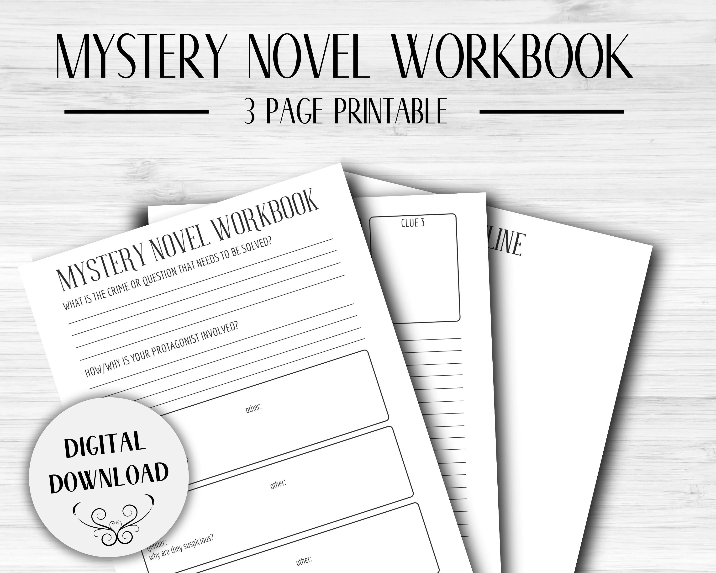 Ultimate Crime & Horror Story Writing Bundle: 50+ Plot Templates, Character Profiles & Mystery Outlines (Digital Download)