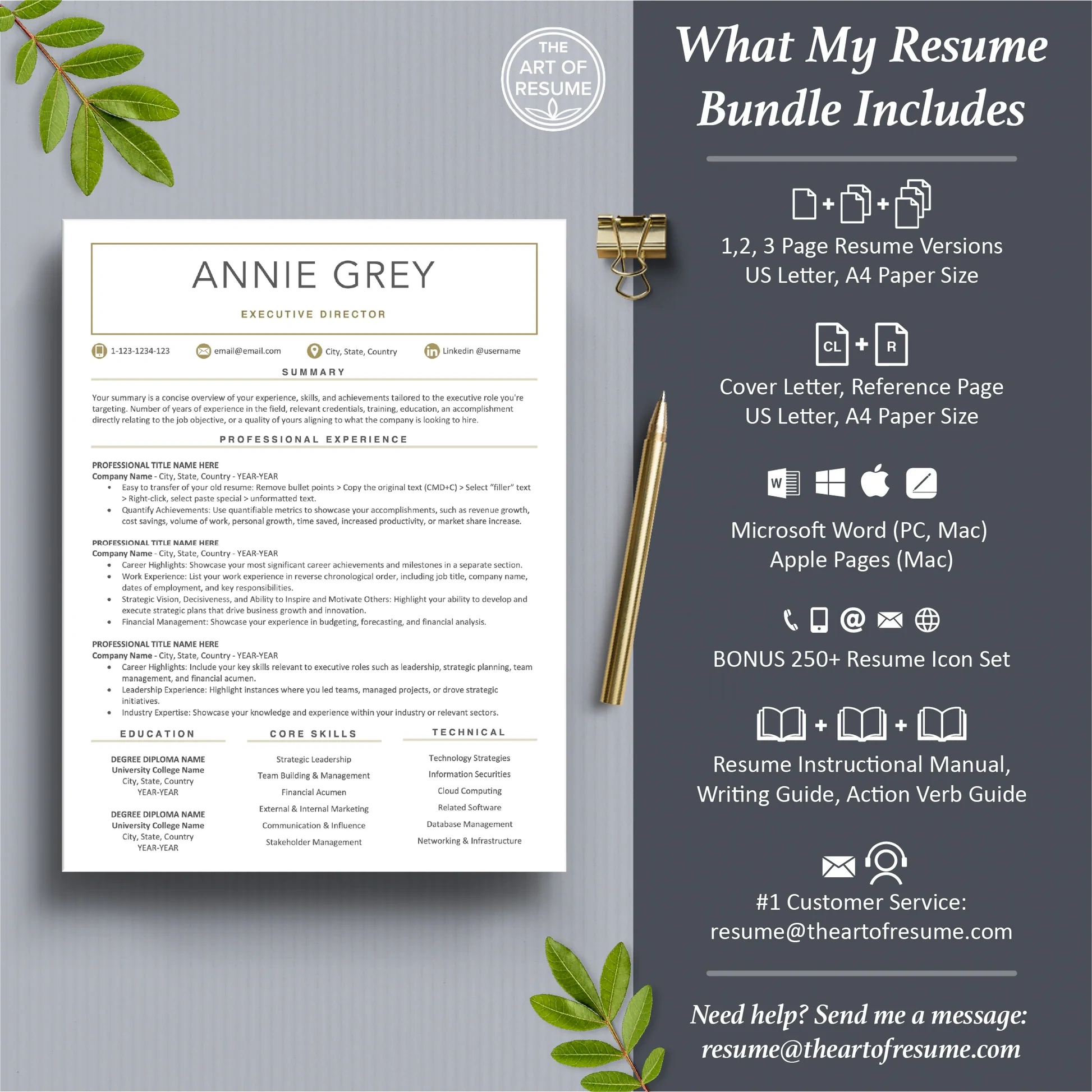 Professional CV Resume Template Vol.8 | Modern Minimalist Editable Resume Bundle | Instant Digital Download for Job Seekers