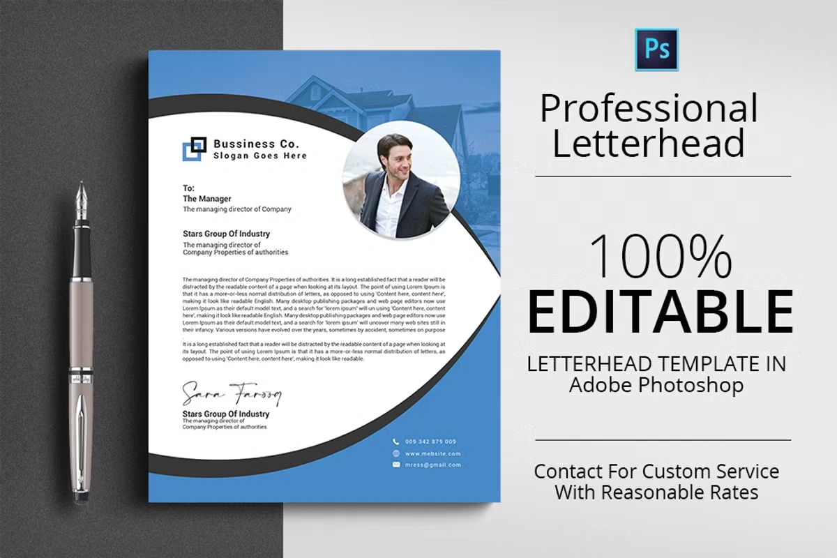 Premium Business Letterhead Template Bundle | Professional Corporate Stationery Design | Editable Digital Download for Word & Canva