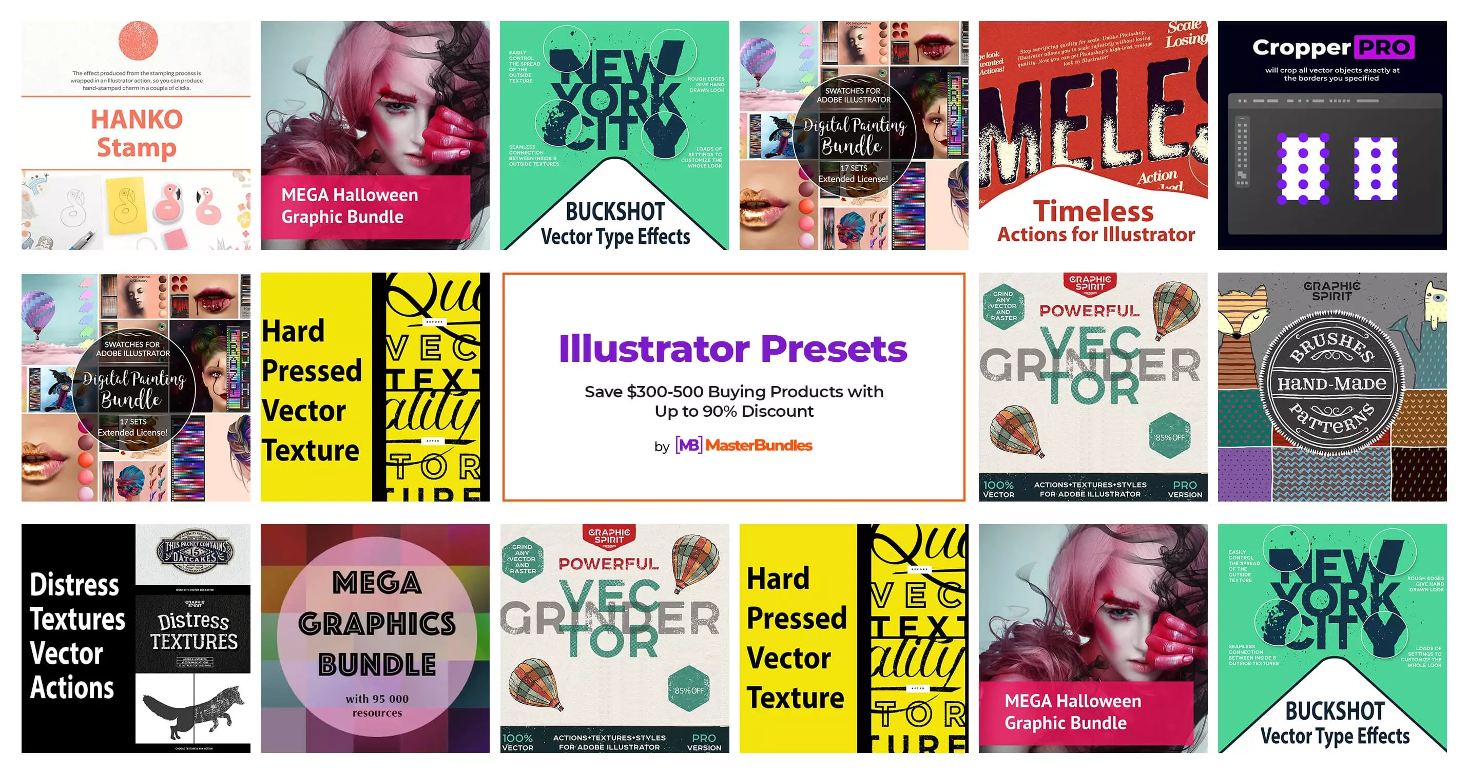 Ultimate Adobe Illustrator Preset Bundle: 500+ Professional Effects & Graphic Templates (Instant Digital Download)